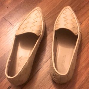 JustFab Tan Loafers 7.5